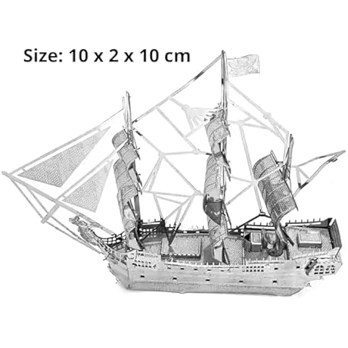 PIRATE SHIP 3D PUZZLE METAL PIRATE SHIP 3D METAL PUZZLE 3D PUZZLE METAL FOR ADULTS 10X2X10CM - Image 4
